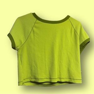 Target Green Ribbed Tee